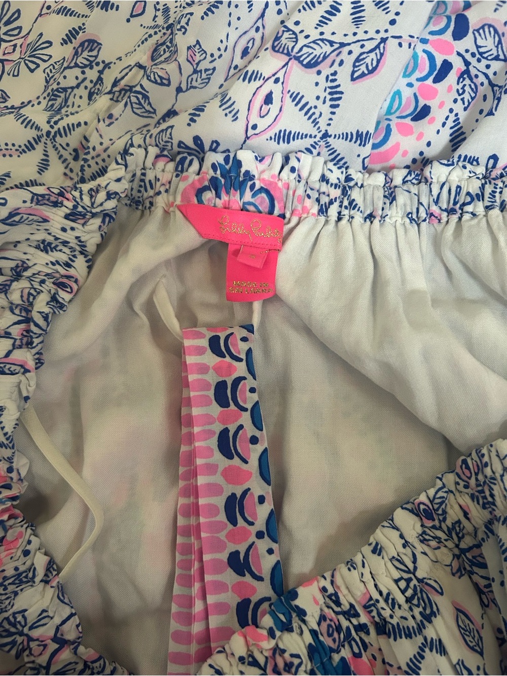 Lilly Pulitzer Abigale midi printed side shoulder dress with belt Size S - Picture 10 of 10
